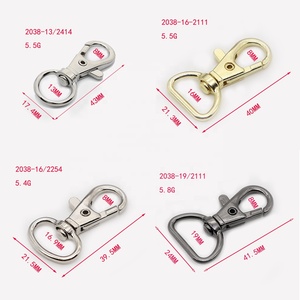 Móc khóa xoay bằng kim loại cho dây xích chó, móc cài dây dẫn thú cưng - Product Image 2