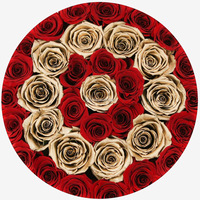 Coffret Cadeau Naissance : 36 Roses Éternelles Stabilisées Longue Durée, Grandes Roses Rondes en Boîte, Fleurs Préservées Enchantées et Immortelles