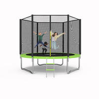 Trampolín Zoshine para Niños y Adultos, de PVC, Plástico Suave, Premium, de Alta Calidad, para Jardín, con Red Protectora