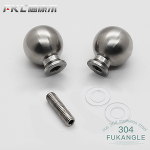 Poignée de salle de bain ronde en acier inoxydable 304 Fukangle, bouton pour porte de douche en verre massif - Product Image 4