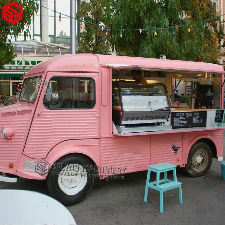 2023 Caminhão De Alimentos Personalizado Totalmente Equipado FoodTruck Ice Cream Van Mobile Kitchen Restaurant Car Electric Food Truck Caravan Bar