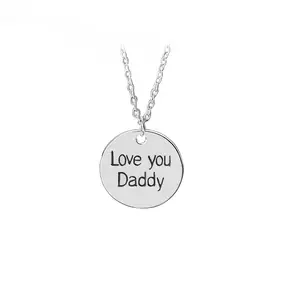 2024 Schlussverkauf Ich liebe dich Daddy-Halsbänder Dad-Halsband Anhänger Halsketten Geschenke für Vatertag