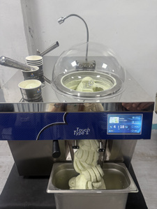 Machine à glace dure verticale en forme de cylindre pour gelateria, équipement de fabrication de gelato en acier inoxydable avec barre frontale - Product Image 4