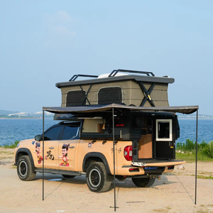 Remorque de camping-car moderne, légère, en aluminium, 4x4, imperméable, personnalisable en couleur, avec toit relevable, <span class=keywords><strong>pour</strong></span> <span class=keywords><strong>2</strong></span> <span class=keywords><strong>personnes</strong></span>, tout-terrain - Product Image 1