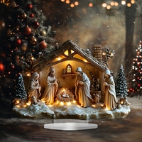 Adorno Decorativo Acrílico Plano 2D con Temática Religiosa para el Hogar, Decoración Personalizada para Mesa, Adecuado para Salas de Estar