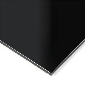 Matte Black Acm Sheet Wall Cladding Aluminum Metal Composite Panel For Facades