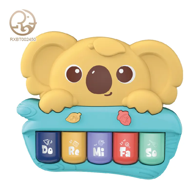 Wholesale sales of early education cartoon animals music keyboard piano toys Portable piano toys with lights and music