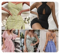 Vente en gros Robes Vêtements Stock Femmes Mixtes Bas Prix Mode Décontractée Haut Maillot de Bain Jupes Vêtements Robes Femmes
