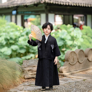 Costume <span class=keywords><strong>traditionnel</strong></span> <span class=keywords><strong>japonais</strong></span> pour enfants, vêtements de samouraï pour enfants, ensembles de kimonos pour garçons, vêtements de scène pour enfants - Product Image 2