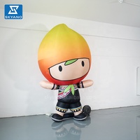 Mascotte gonflable de dessin animé en forme de mangue, sculpture gonflable personnalisée, décorations gonflables