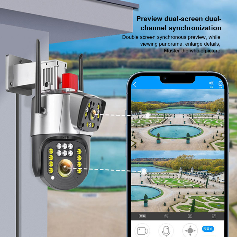 Smart Solar Mini Dual Lens WiFi CCTV Camera 2MP Two Way Network Security Waterproof Outdoor Indoor Use · image 4