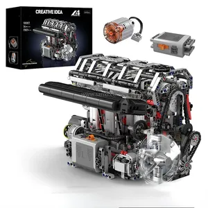 Mould King 10087 Technical Car MOC Motorized L4 Gasoline Engine Model Assembly Toys Kids Christmas Gift Building Blocks Sets