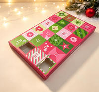 Calendrier de l'Avent de Noël personnalisé biodégradable, boîte cadeau surprise pour bonbons