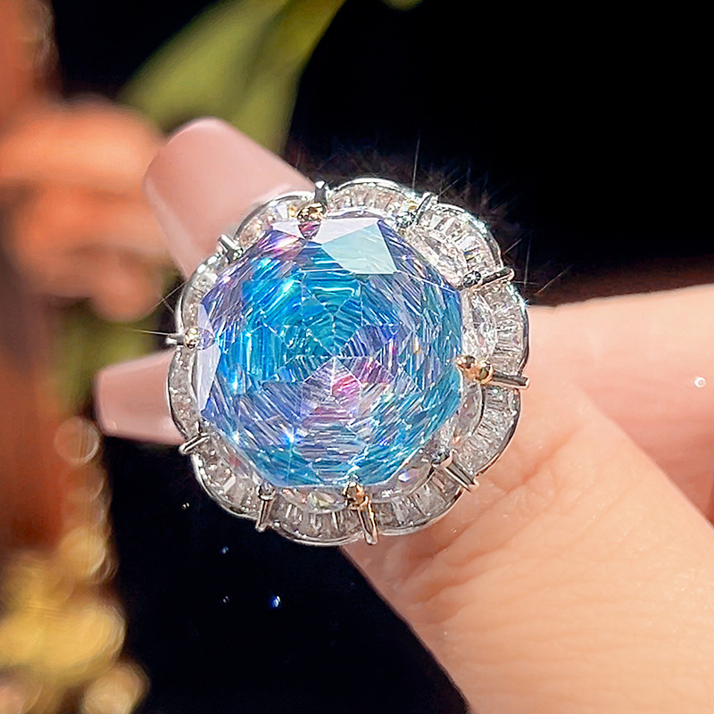 open size Pink blue ring