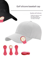 Clip magnétique en silicone pour chapeau de golf portable, valeur durable, amovible, s'attache facilement, clip de poche en silicone pour chapeau