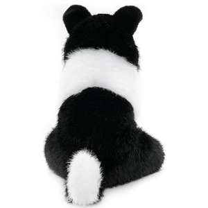 Animal realista, perro de peluche blanco y negro, regalo de cumpleaños para niños, <span class=keywords><strong>Border</strong></span> Collie esponjoso realista, venta al por mayor 2025, juguete de perro de peluche - Product Image 2