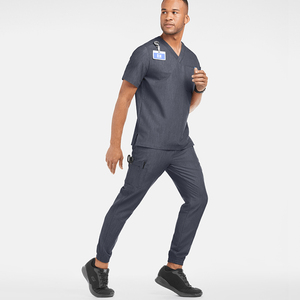 Divisa Ospedaliera Personalizzata Verde, Uniforme Sanitaria con Dropshipping, Tunica per Spa, Uniforme Medica con Cappuccio per Uomo - Product Image 3