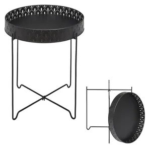 D35cm sala de estar móveis arte moderna mesa de café móveis mesa de café preta redonda