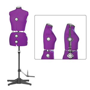 Manichino <span class=keywords><strong>da</strong></span> <span class=keywords><strong>Sartoria</strong></span> Telescopico Regolabile in Plastica per <span class=keywords><strong>Donna</strong></span>, Modello Desheng, Taglio Tridimensionale a Mezzo Busto - Product Image 3