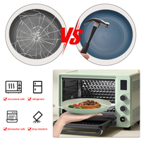 Échantillon gratuit Assiette en plastique rigide réutilisable en paille de blé de 10 pouces de profondeur pour la restauration familiale Utilisation de vaisselle en plastique pour les hôtels