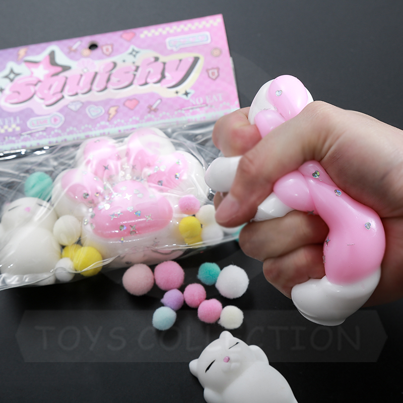 2025 Trending Stress Relief Taba Squishy Toys Squishy Cat and Paw Suit Quiet Fidget Toys Kawaii Stress Relief Squishies for Kids