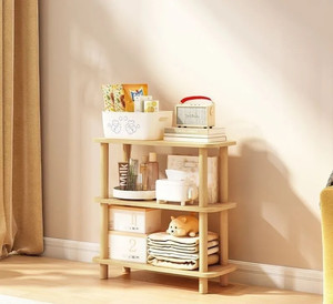 Wooden <b>Bookcase</b>-Modern Open Bookshelf Free-Standing Storage Rack Multifunctional Display Stand for Living Room - Product Image 4