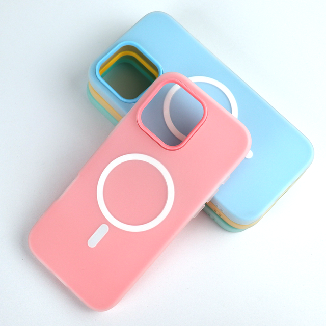 Best-selling Silicone 2-in-1 Candy-colored Magnetic Skin-like Anti-fall Phone case for iPhone 17 16 15 14 Pro Max 13 12 11