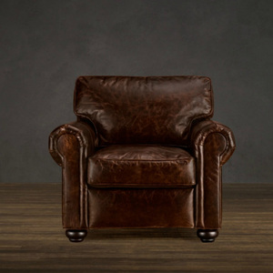 Canapé Rhoohill personnalisé de style américain, en <span class=keywords><strong>cuir</strong></span> véritable italien, pour salon, style campagne française rétro, <span class=keywords><strong>3</strong></span> <span class=keywords><strong>places</strong></span> - Product Image 2