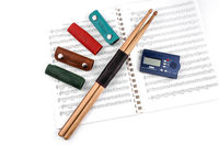 Étui pour baguettes de batterie en cuir véritable, porte-baguettes personnalisé, accessoires de batterie, cadeau pour batteur