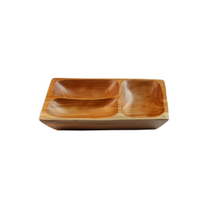 Handmade Wooden Dessert Plate Divider Fruit <b>Tray</b> Bamboo <b>Large</b> 22x32cm Natural Style Household Serving <b>Trays</b> - Product Image 5