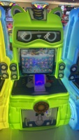 Máquina de Juegos Arcade de Disparos con Robot de Dibujos Animados que Funciona con Monedas para Niños - Interactiva, con Redención de Tickets, Comercial