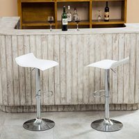 Chaise de comptoir Offre Spéciale courte sans dossier en cuir siège en polyuréthane tabouret de bar pivotant réglable en plastique avec repose-pieds