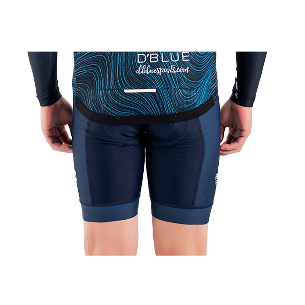 New Seasonal Arrivals Dark Blue Color Breathable Active Wear Custom Unisex Mountain Bike Padded Cycling Shorts