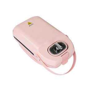 Piastra Elettrica Multifunzione per Colazione con Riscaldamento Bilaterale e Funzione di Prenotazione per Preparare Sandwich, Waffle e Ciambelle - Product Image 1