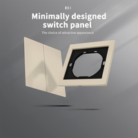 Interruptores y Enchufes de Pared WESA Ultrafinos con Botón Pulsador EU 1/2/3 Vías, Enchufe de Alimentación de 1 Vía, Combinación Libre, Diseño Moderno de Lujo