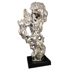 Escultura de Acero Inoxidable Jiahua, Arte Abstracto Irregular para Exteriores, Montaje en Suelo, Hecho a Mano, Gran Escala - Product Image 5