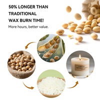 Cire de soja naturelle non toxique, sans fumée, sans allergènes, pour la fabrication facile de bougies en gros