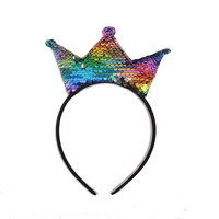 Fête d'anniversaire Laser Glitter Princesse Couronne Bandeau Sequin Couronne Bandeau pour Filles Femmes