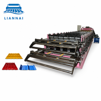 Machine de fabrication de tuiles de toiture double couche Lian Nai, équipement de production de profilés en acier et en tôle de zinc pour le formage à froid et le pliage