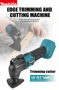 Outil multifonctionnel à vibrations <span class=keywords><strong>Makita</strong></span> <span class=keywords><strong>18V</strong></span> à batterie lithium pour le démontage de canalisations, le décapage de revêtements de sol, outil électrique - Product Image 6