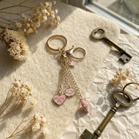Porte-clés Cœur Rose 'Marry Me' en Alliage Doré avec Pendentif Breloque Couronne, Mouton et Coquillage, Cadeau Romantique pour Demande en Mariage et Mariage, Accessoire de Sac à Main