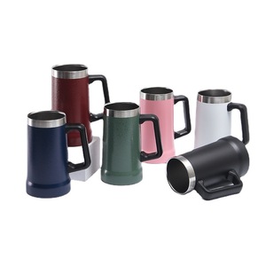 Stainless Steel Beer <b>Mug</b> 20oz Double Wall Vacuum <b>Insulated</b> Travel Cup With Handle - Product Image 4