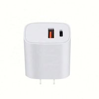 Chargeur mural rapide 20W, adaptateur secteur USB-C, prise US, câble PD pour iPhone 12 11 X 8