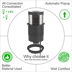 Solution électrique pour table de conférence, avec prise d'afrique du sud et chargeur USB sans fil - Product Image 6