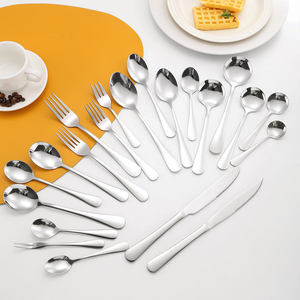 Ensemble de couverts classiques en acier inoxydable 304 pour la maison, le restaurant, cadeau, ensemble de couverts en argent, passe au lave-vaisselle - Product Image 5