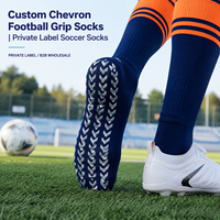 Chaussettes de football à semelle Chevron de marque privée pour les détaillants de football et les clubs, avec support d'approbation d'échantillons