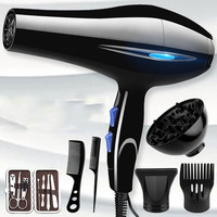 Sèche-cheveux professionnel à moteur DC avec concentrateur/diffuseur/lumière bleue ionique, très vendu pour salons de coiffure