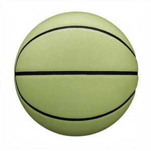 Ballon de basketball lumineux - Taille 7 (29,5 po) - Vert - Revêtement en similicuir écologique - Utilisation extérieure pour adultes - Léger (1,49 lb) - Product Image 1