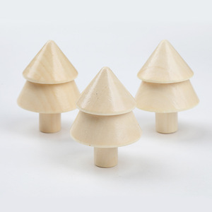 Figurine d'arbre de Noël en bois naturel, jouet en bois à double couche pour enfants, ornement de décoration pour la maison - Product Image 1
