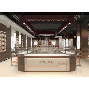 Vetrina Espositiva per Gioielleria in Vetro Oro Rosa con Spazio di Archiviazione - Product Image 4